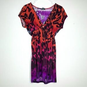 < Y2K Miss Chievous Vibrant Animal Print Dress >